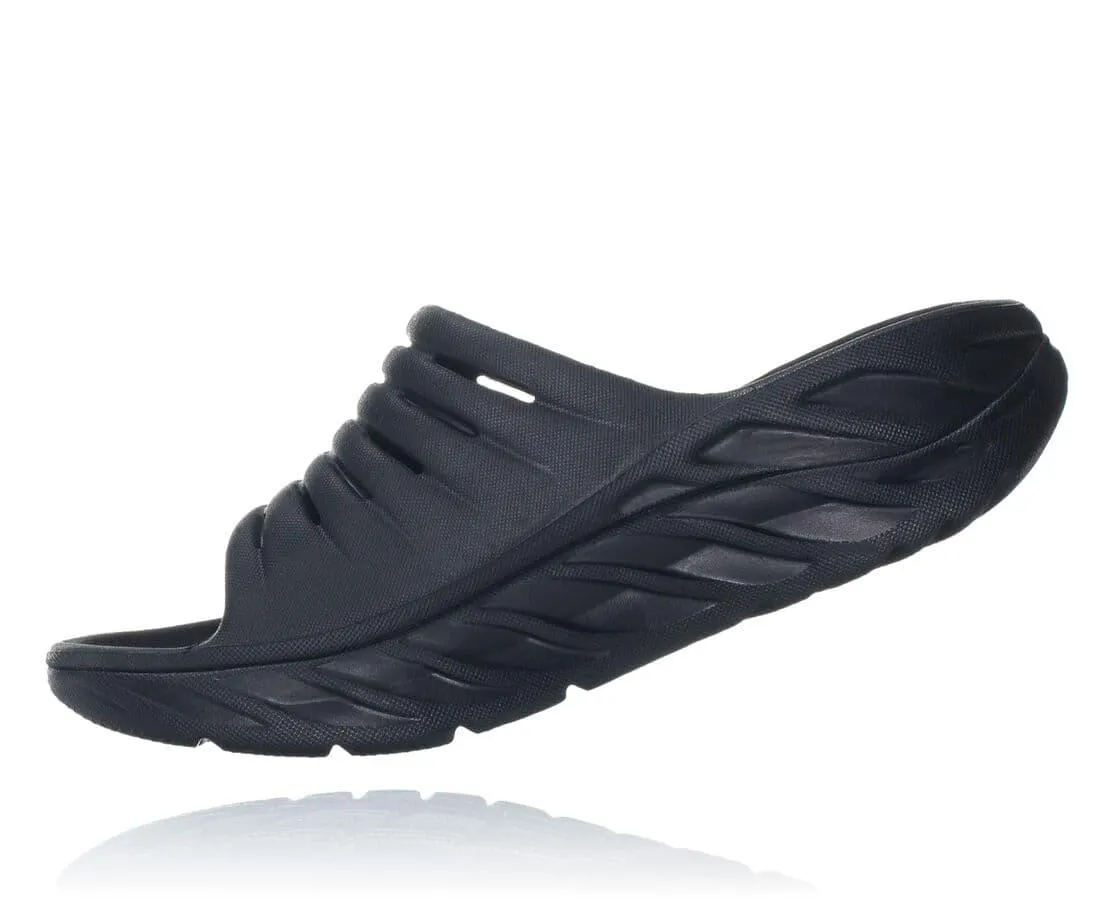 כפכפי התאוששות אורה הוקה לגברים בצבע שחור Hoka M Ora Recovery Slide  1099673/BBLC