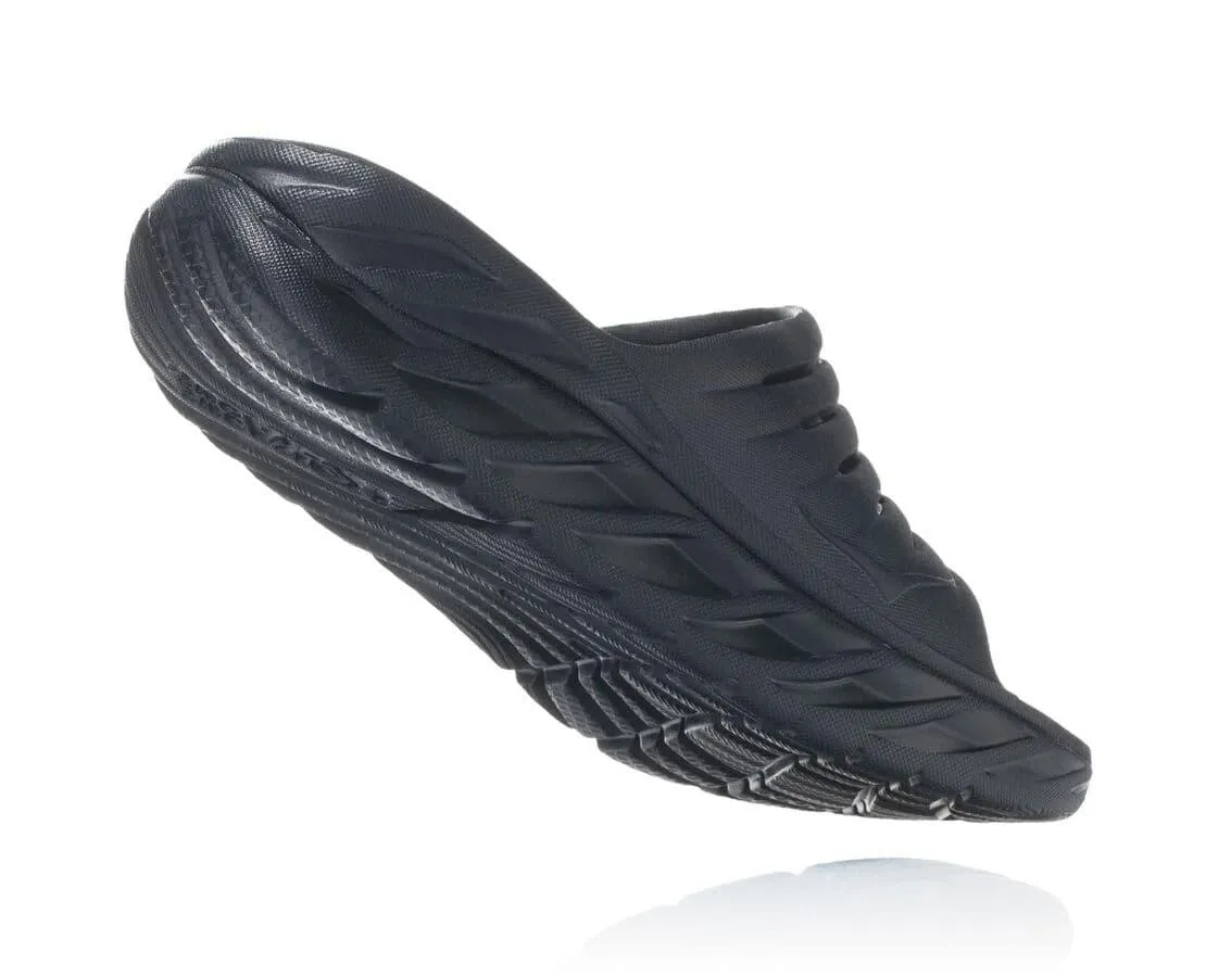 כפכפי התאוששות אורה הוקה לגברים בצבע שחור Hoka M Ora Recovery Slide  1099673/BBLC