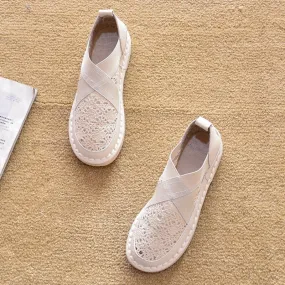 2021 Summer Casual Shoes Women Flats Breathable Mesh Shoes Ladies Summer Slip-on Fashion Shoes Thick Sole Holiday Footwear A2393