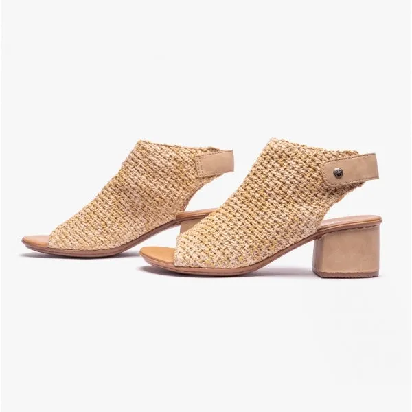 64670-60 Ladies Peep-Toe Sandals Beige
