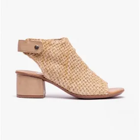 64670-60 Ladies Peep-Toe Sandals Beige