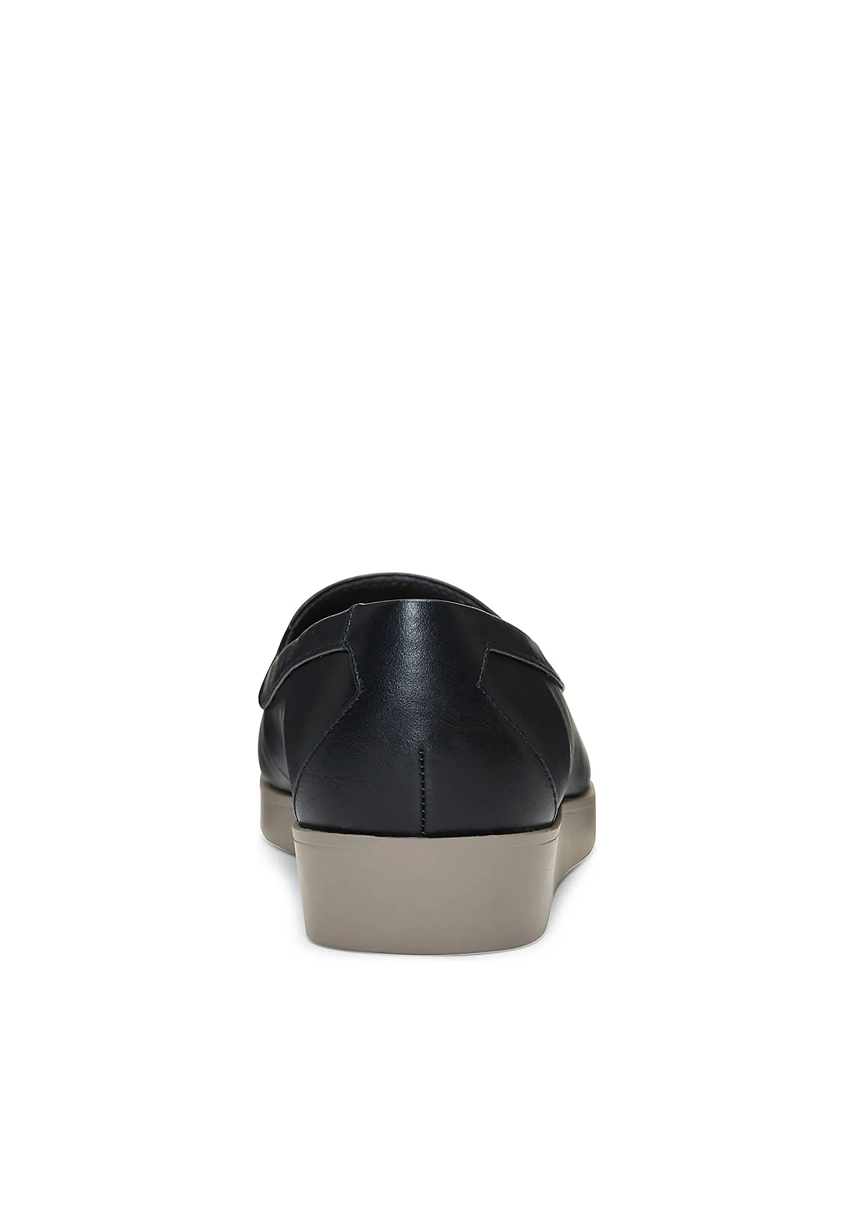 Aerosoles Black Low Wedge Platform Flatform Round Toe Classic Slip On Loafers