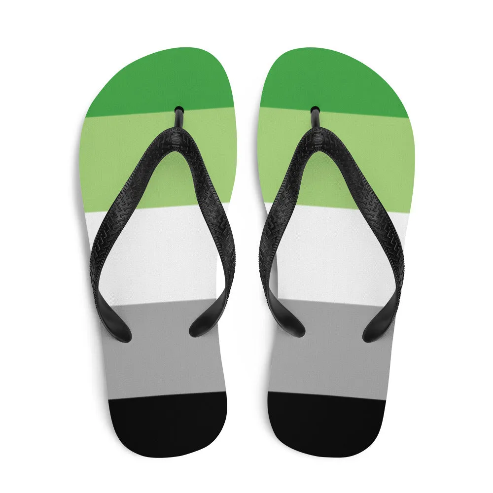 Aromantic Pride Flip-Flops