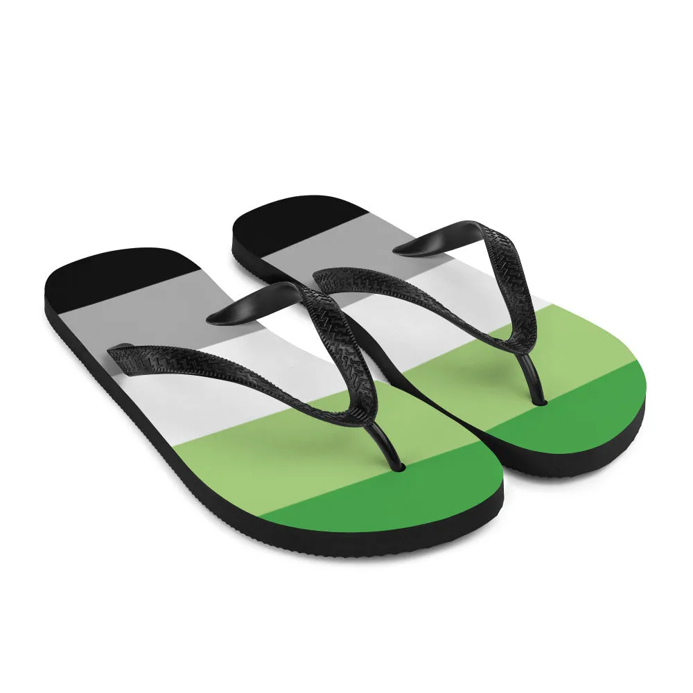 Aromantic Pride Flip-Flops