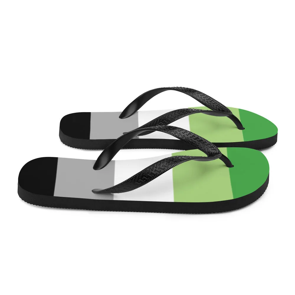 Aromantic Pride Flip-Flops