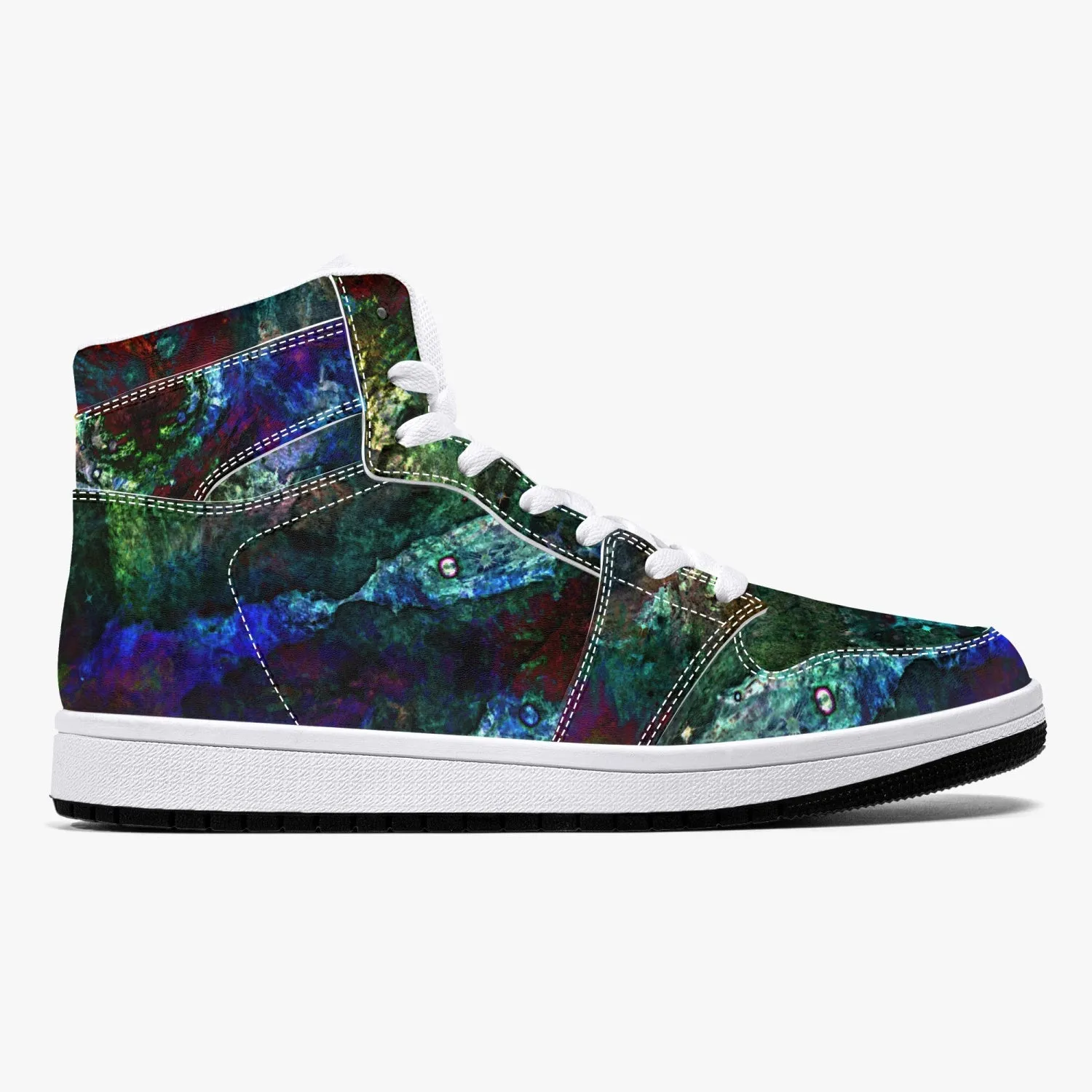 Azule Psychedelic Split-Style High-Top Sneakers