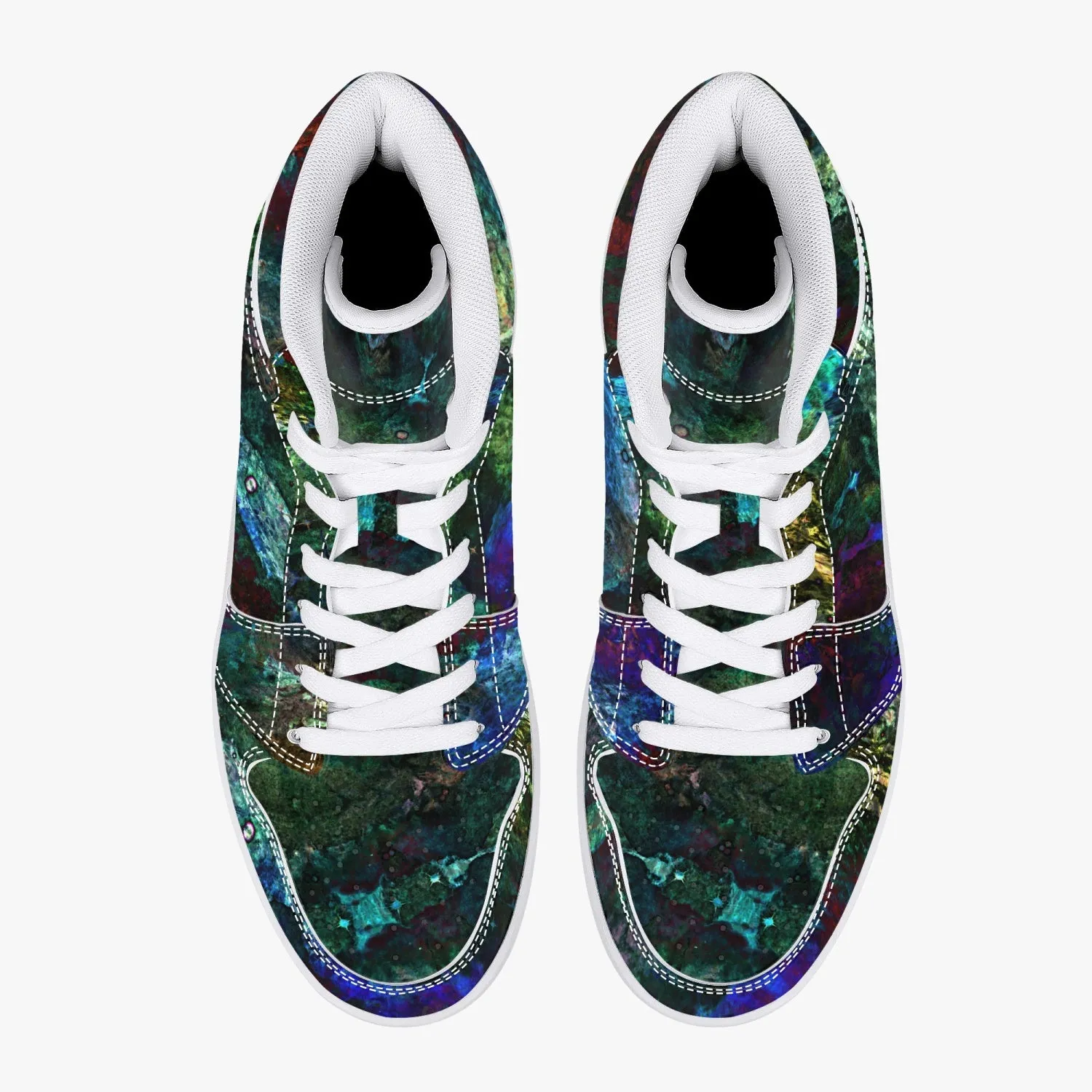 Azule Psychedelic Split-Style High-Top Sneakers