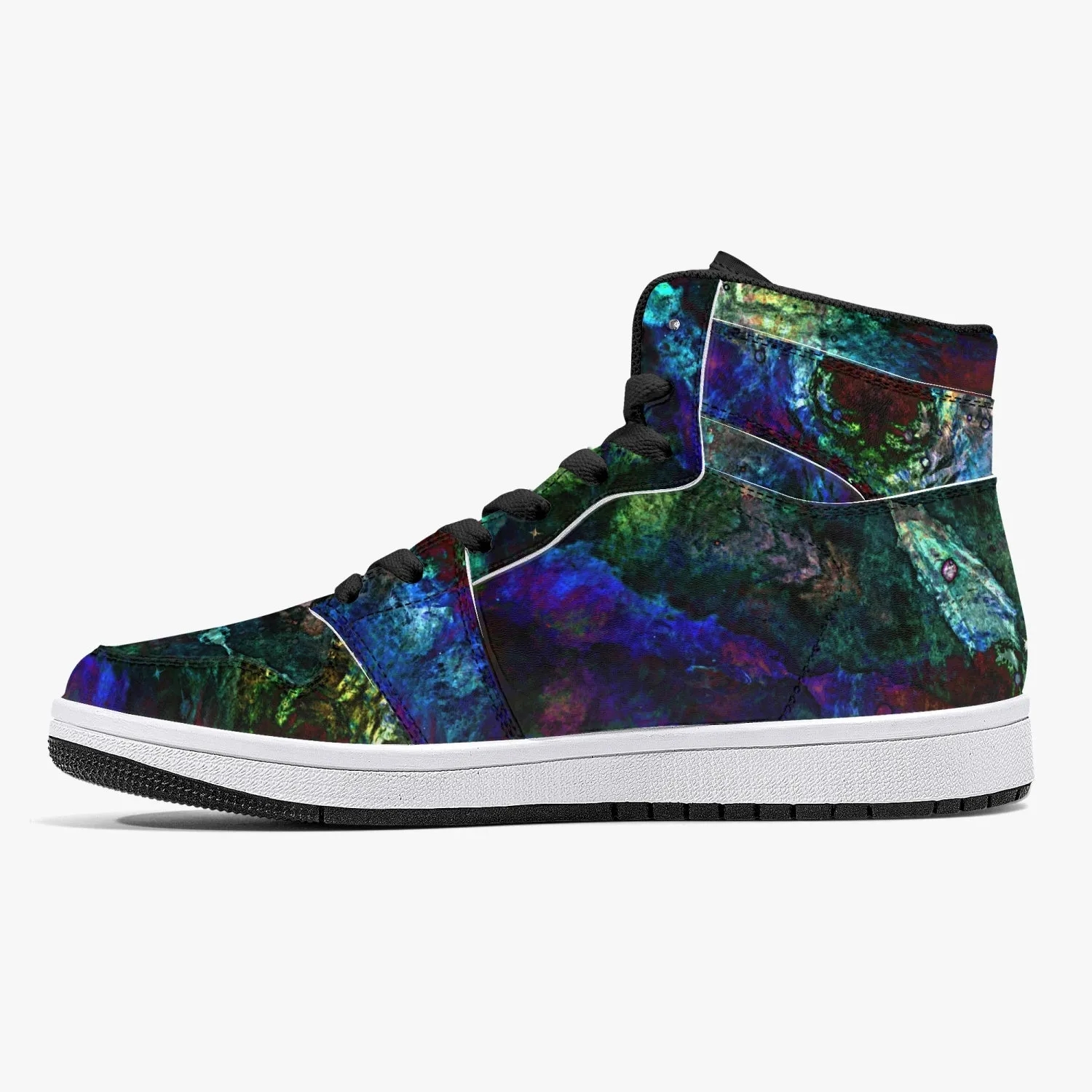 Azule Psychedelic Split-Style High-Top Sneakers