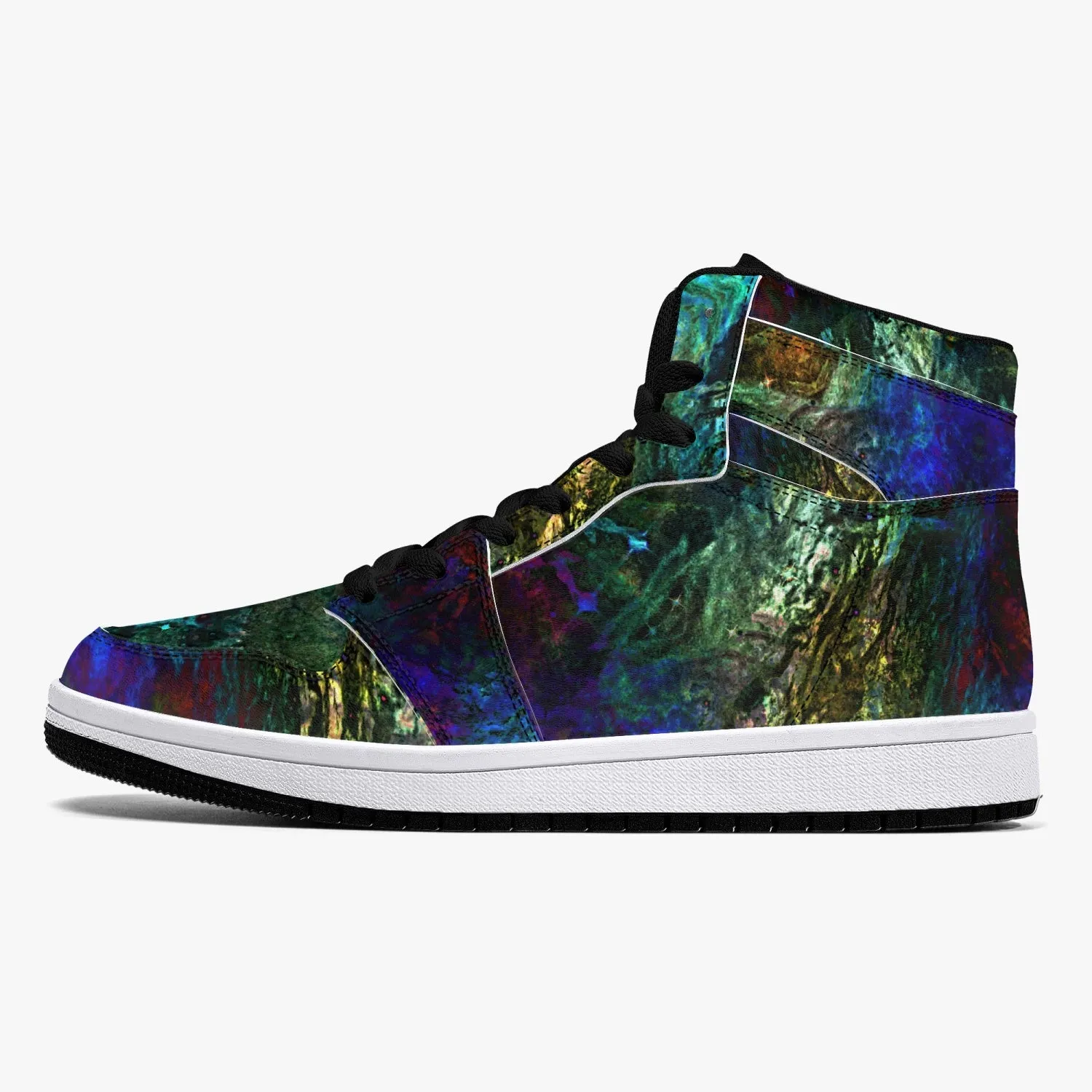 Azule Psychedelic Split-Style High-Top Sneakers