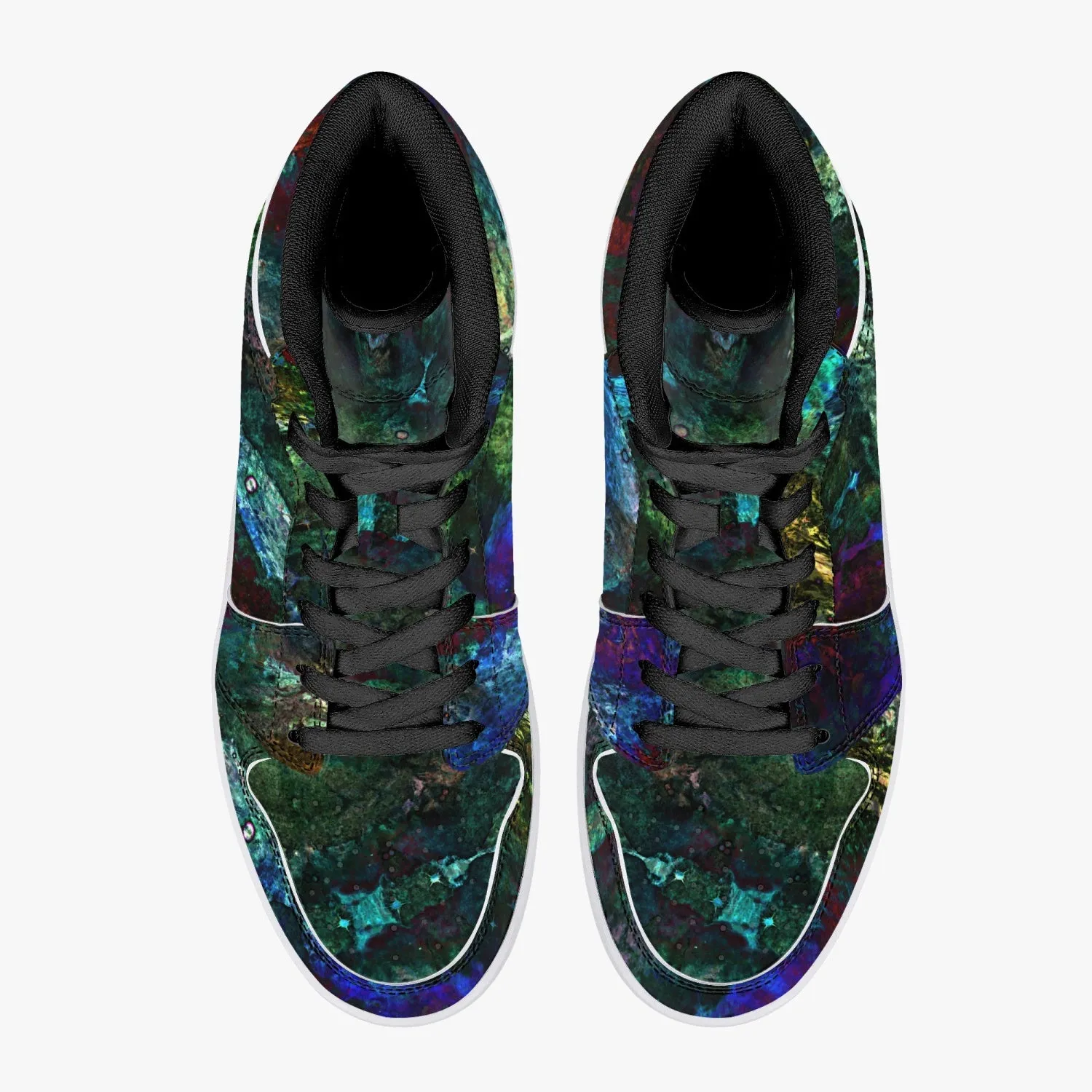 Azule Psychedelic Split-Style High-Top Sneakers