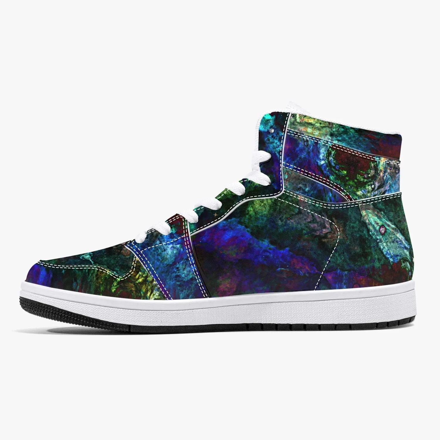 Azule Psychedelic Split-Style High-Top Sneakers