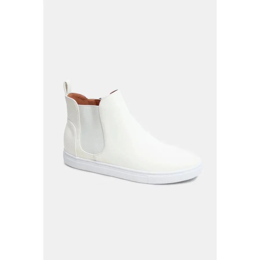 Beast Fashion Faux Suede Elastic Side Panel Sneakers