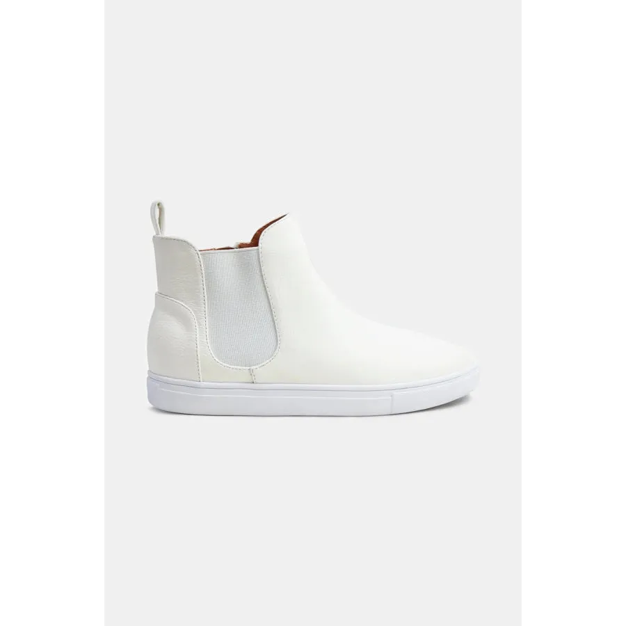 Beast Fashion Faux Suede Elastic Side Panel Sneakers