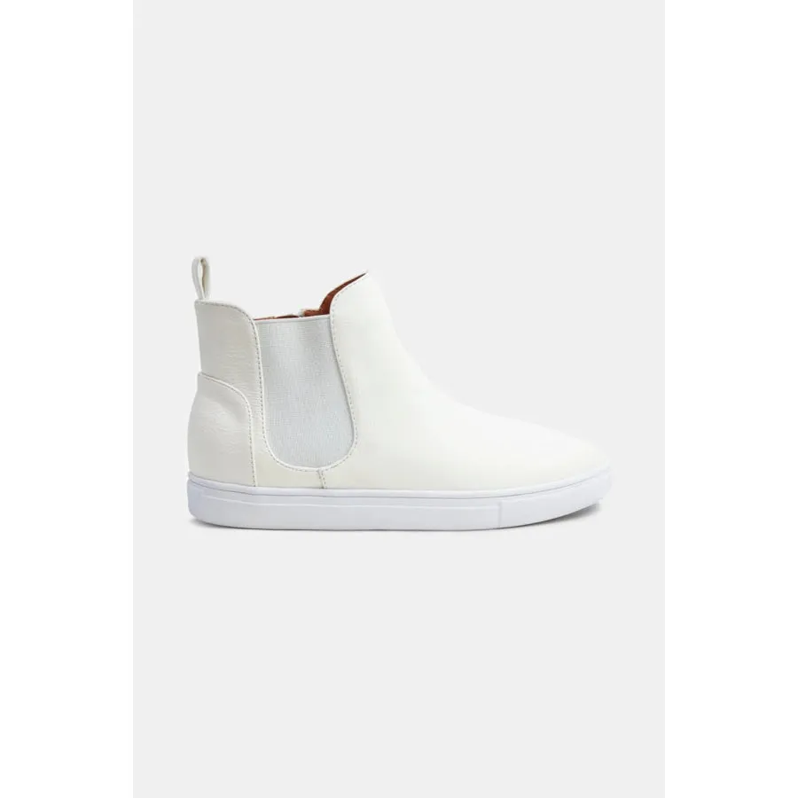 Beast Fashion Faux Suede Elastic Side Panel Sneakers