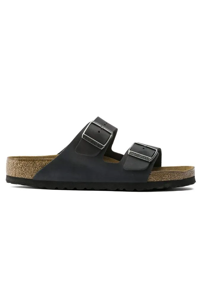 Birkenstock Arizona Soft Footbed Oiled Nubuck Leather Narrow Fit Unisex Sandals