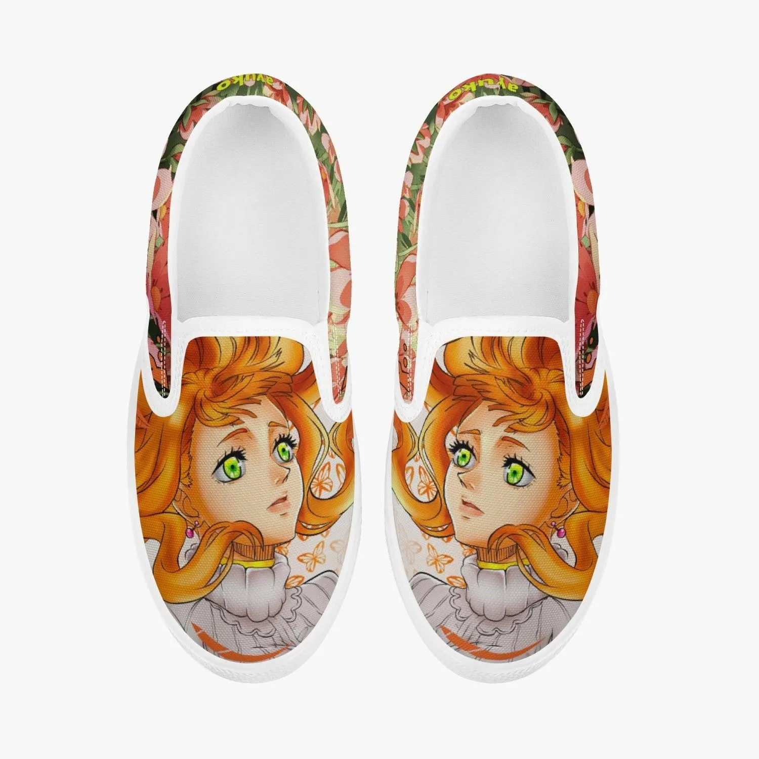 Black Clover Mimosa Vermillion Kids Slip Ons Anime Shoes