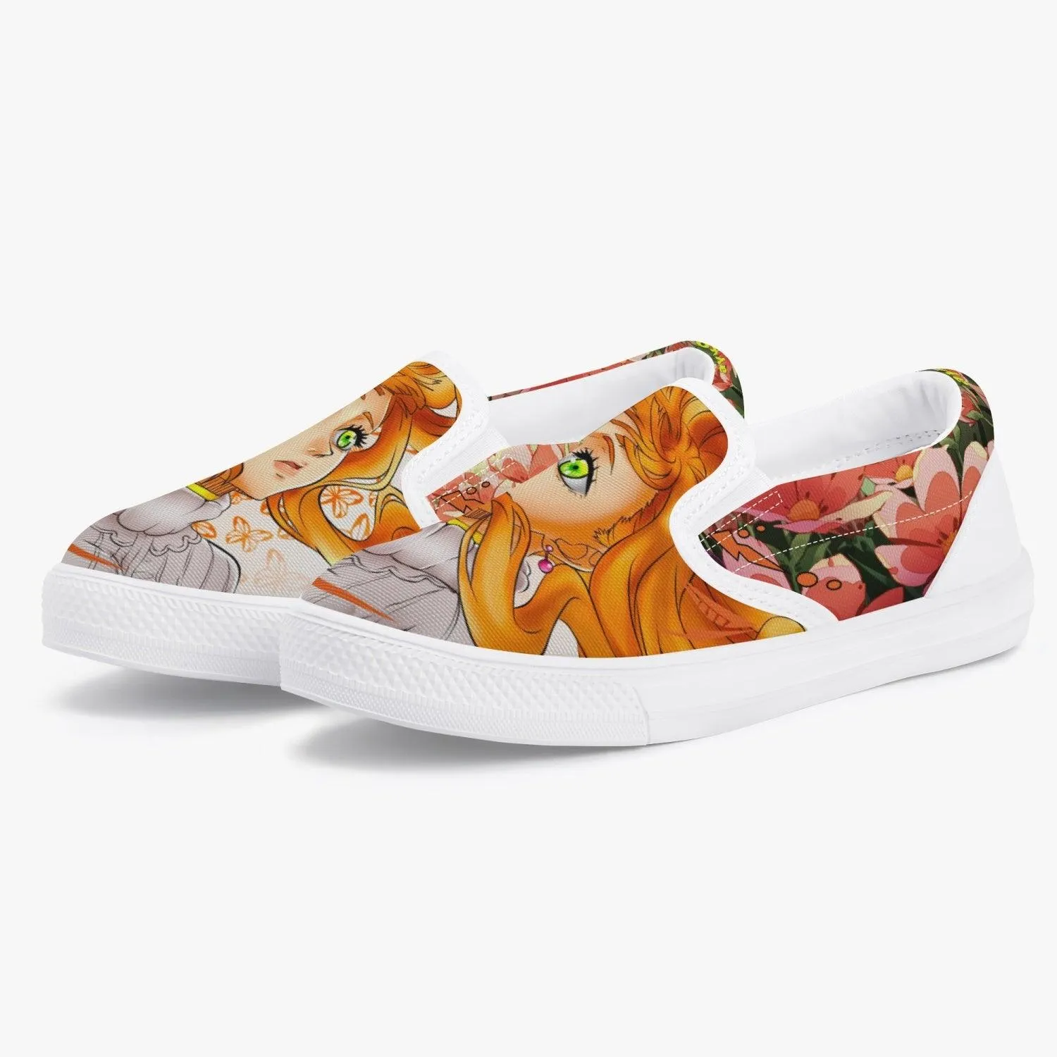 Black Clover Mimosa Vermillion Kids Slip Ons Anime Shoes