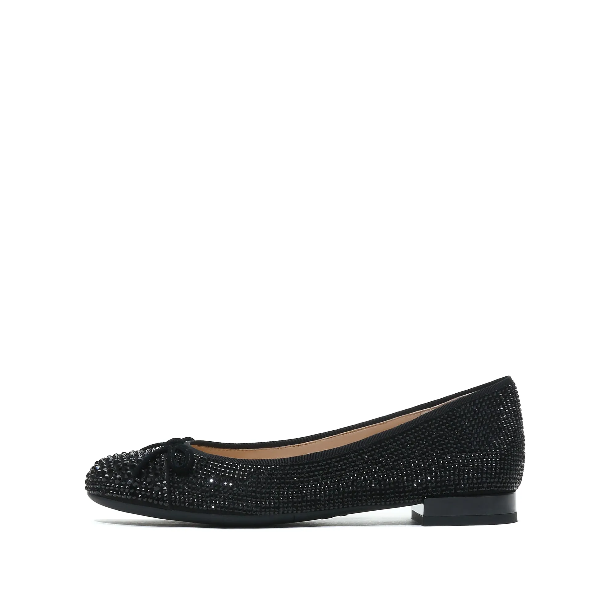 Black Crystal Bow Flats