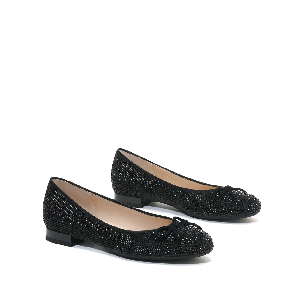 Black Crystal Bow Flats