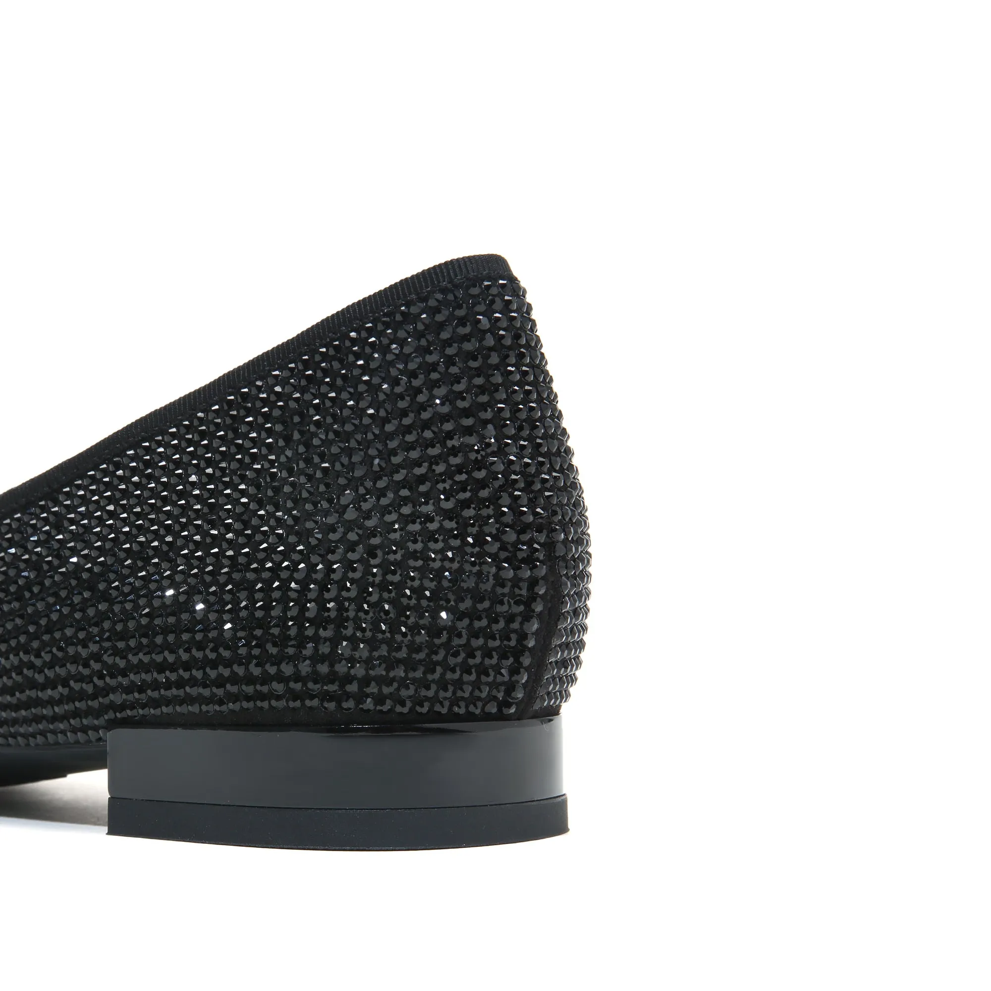 Black Crystal Bow Flats