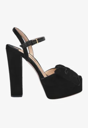 Brigitte 130 Platform Velvet Sandals