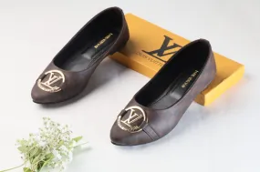 BROWN CHECK FLAT PUMPS