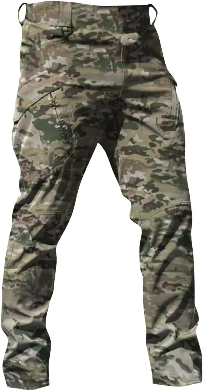 Cargo Pants for Men Water Resistance Relaxed Fit Waterproof Hiking Pants Outdoor Fishing with Pockets