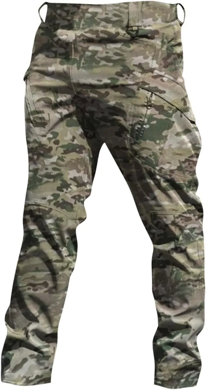 Cargo Pants for Men Water Resistance Relaxed Fit Waterproof Hiking Pants Outdoor Fishing with Pockets