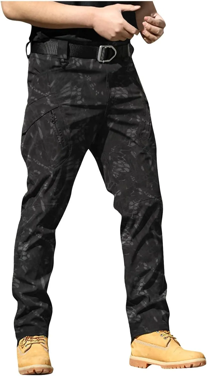 Cargo Pants for Men Waterproof Relaxed Fit Waterproof Hiking Pants Quick Dry Travel with Pockets