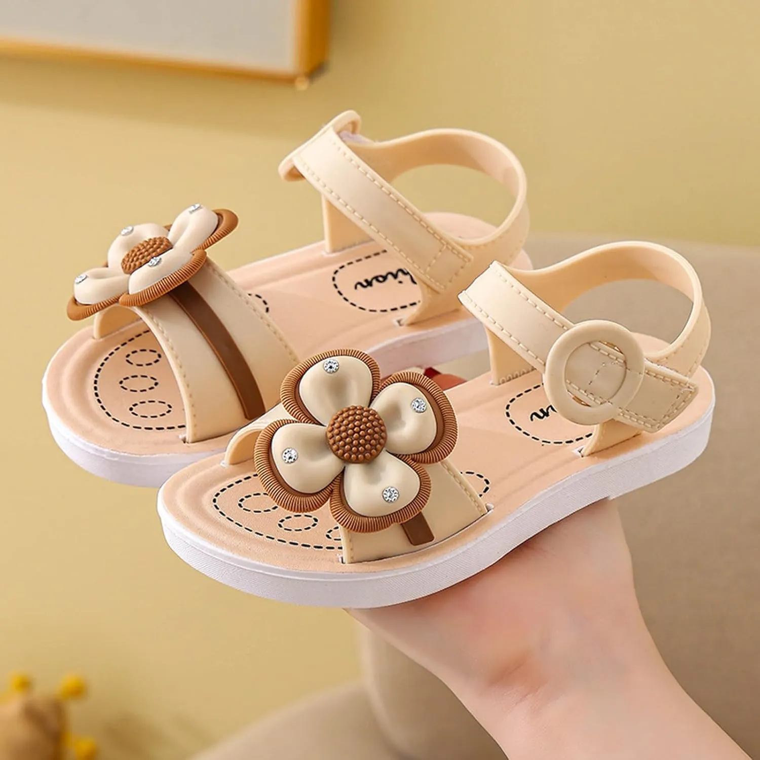 Children Shoes Comfortable Soft SSole Sandals Fashionable Flower Beach Sandals Shoes Toddler Slippers Size Kids Slippers