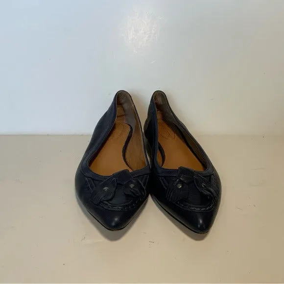 Córso Como Navy Blue Pointed Toe Flats