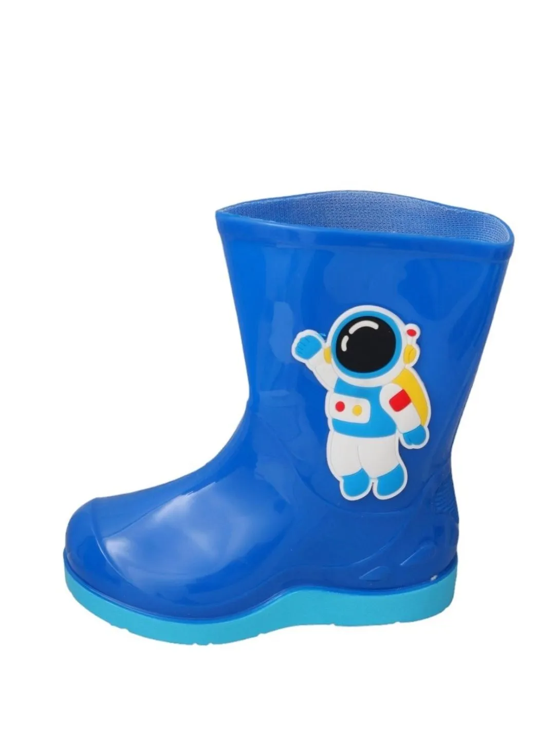 Galactic Blue Astronaut Rain Boots For Boys