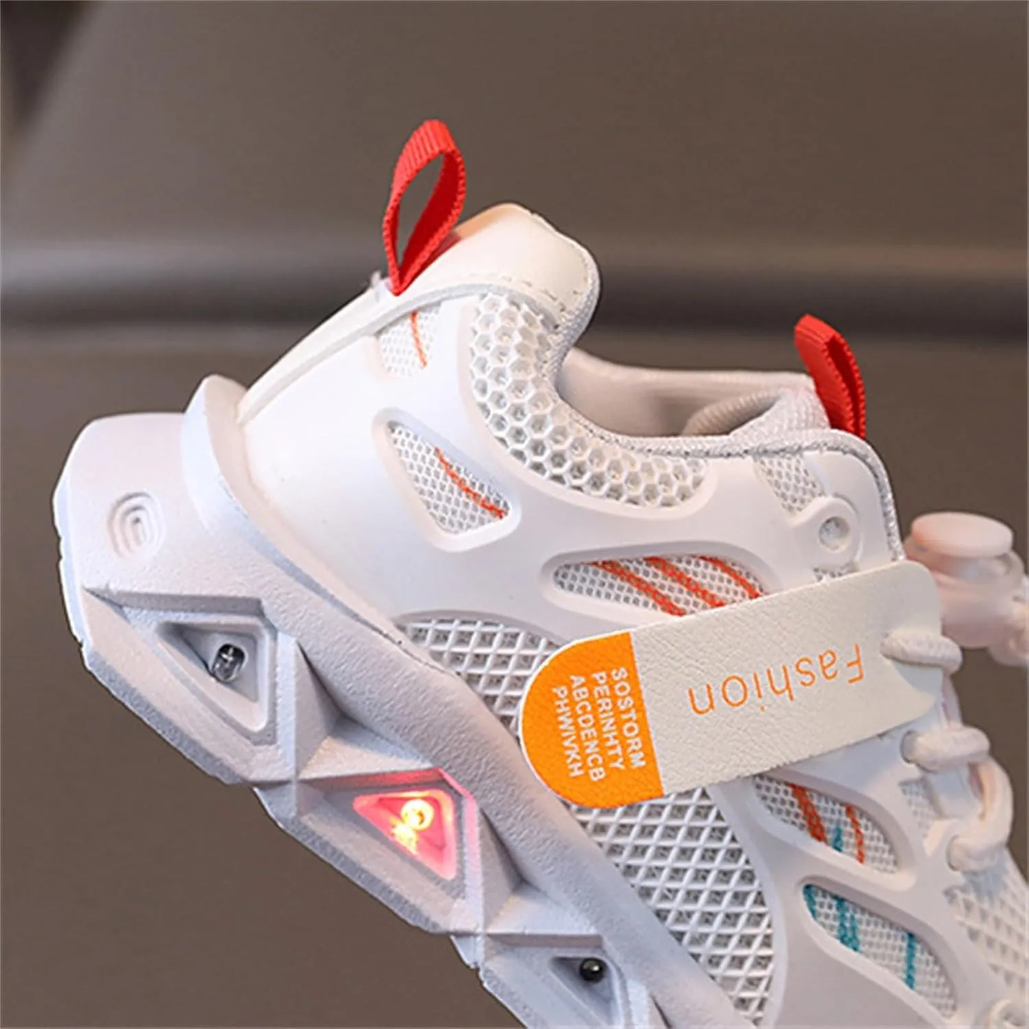 Kids LED Light Sneakers Boys Girls Adjustable Strap Luminous Sport Walking Shoes Mesh Breathable Running Shoes