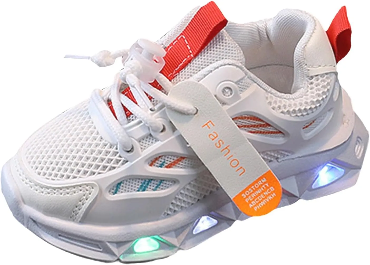 Kids LED Light Sneakers Boys Girls Adjustable Strap Luminous Sport Walking Shoes Mesh Breathable Running Shoes