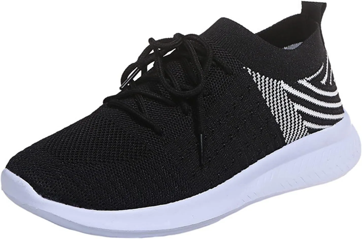 Lausiuoe Women's Fashion Sneakers Slip On Running Shoes Ladies Walking Tennis Mesh Lightweight Breathable Casual Shoes