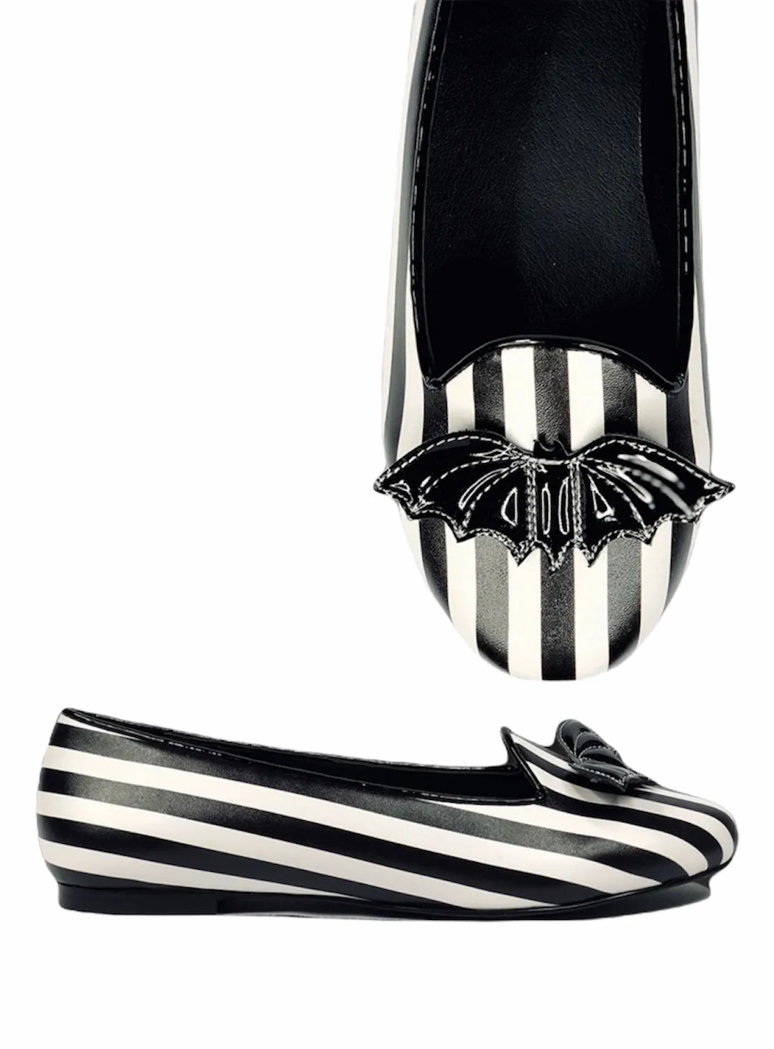 Lydia Bat Striped Flat