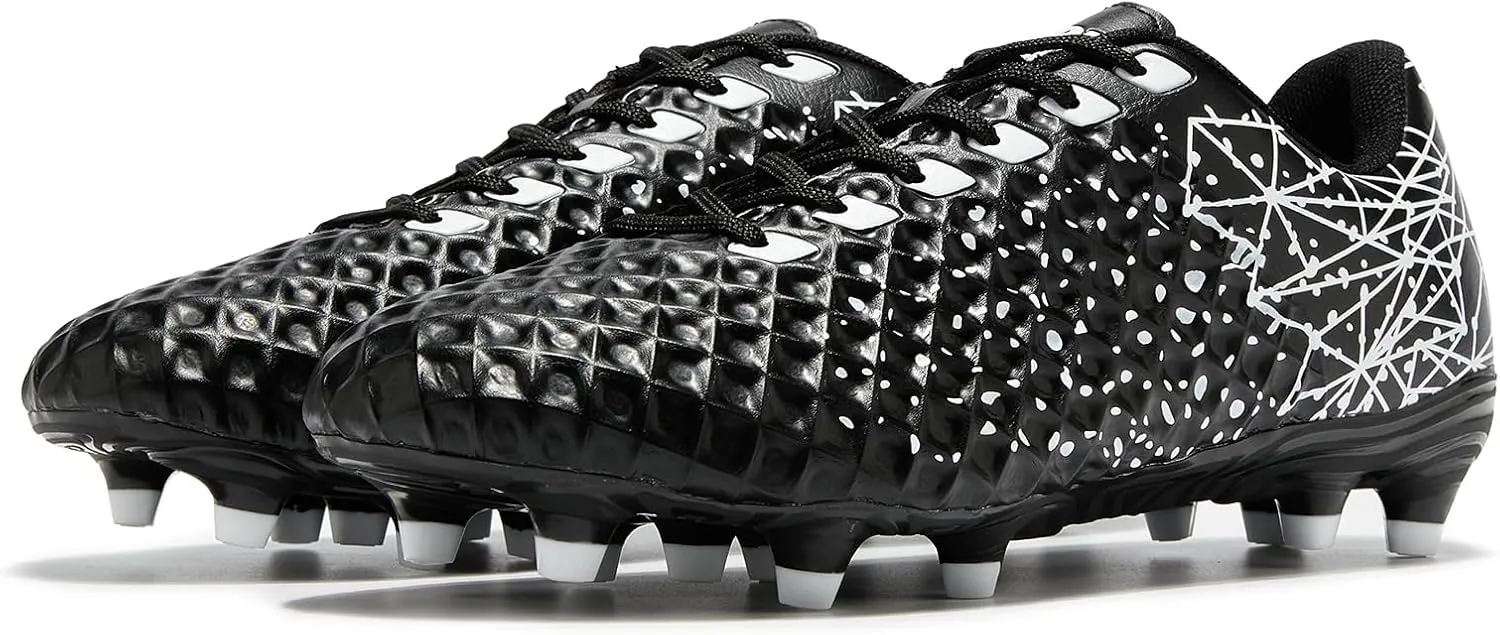 Men's Soccer Cleats Outdoor Football Shoes Durable Firm Ground Lightweight Adult Rugby Boots