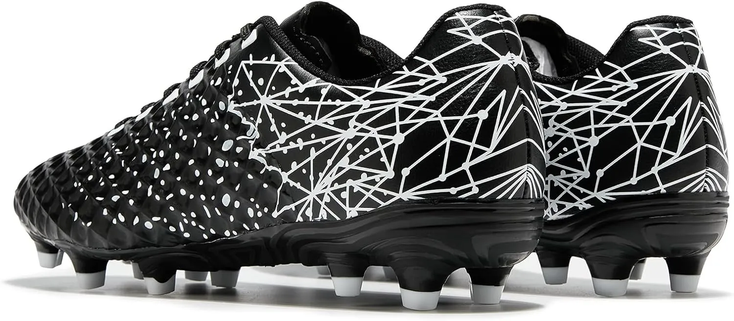 Men's Soccer Cleats Outdoor Football Shoes Durable Firm Ground Lightweight Adult Rugby Boots
