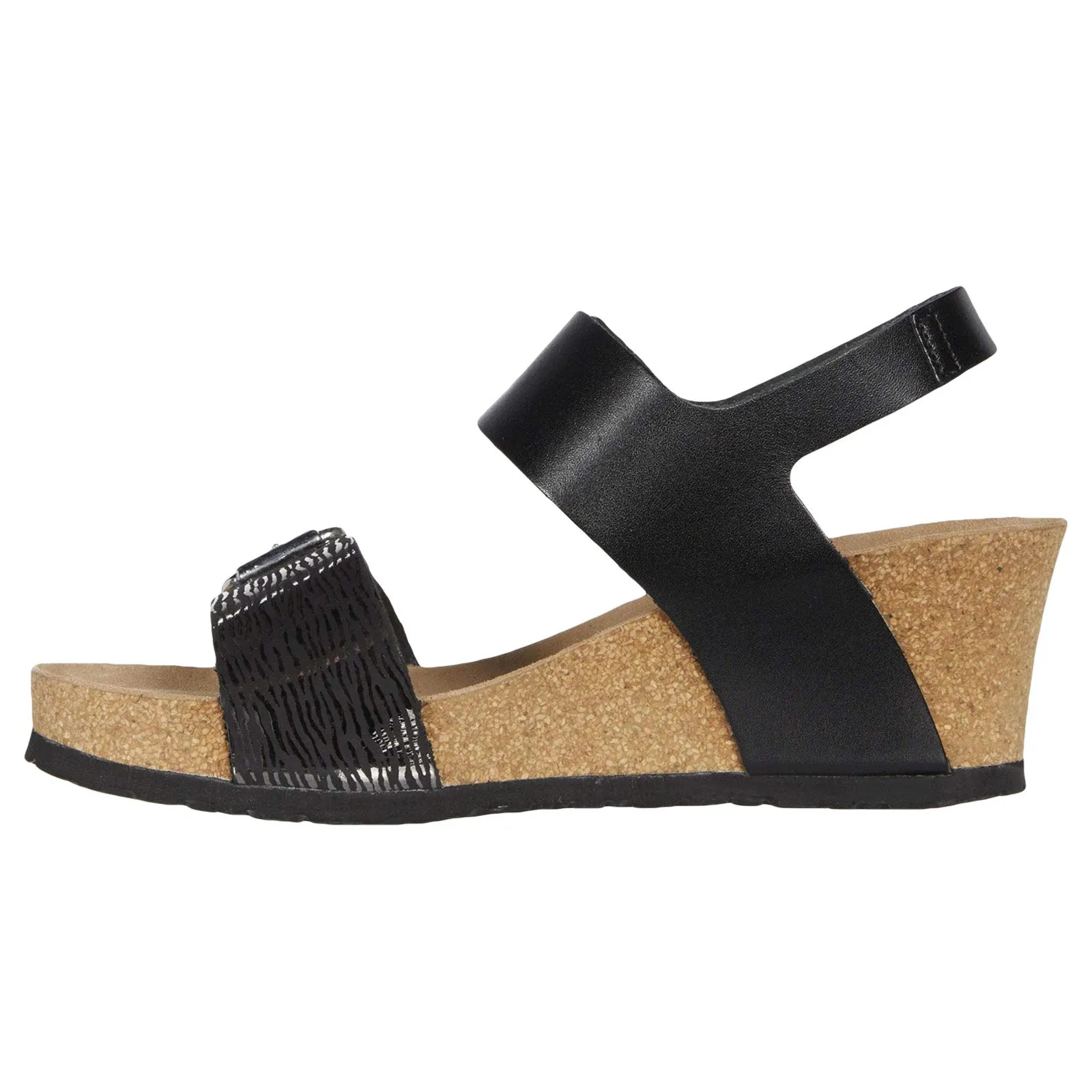 Mephisto Lissandra Full Grain Printed Leather Women's Wedge Sandals