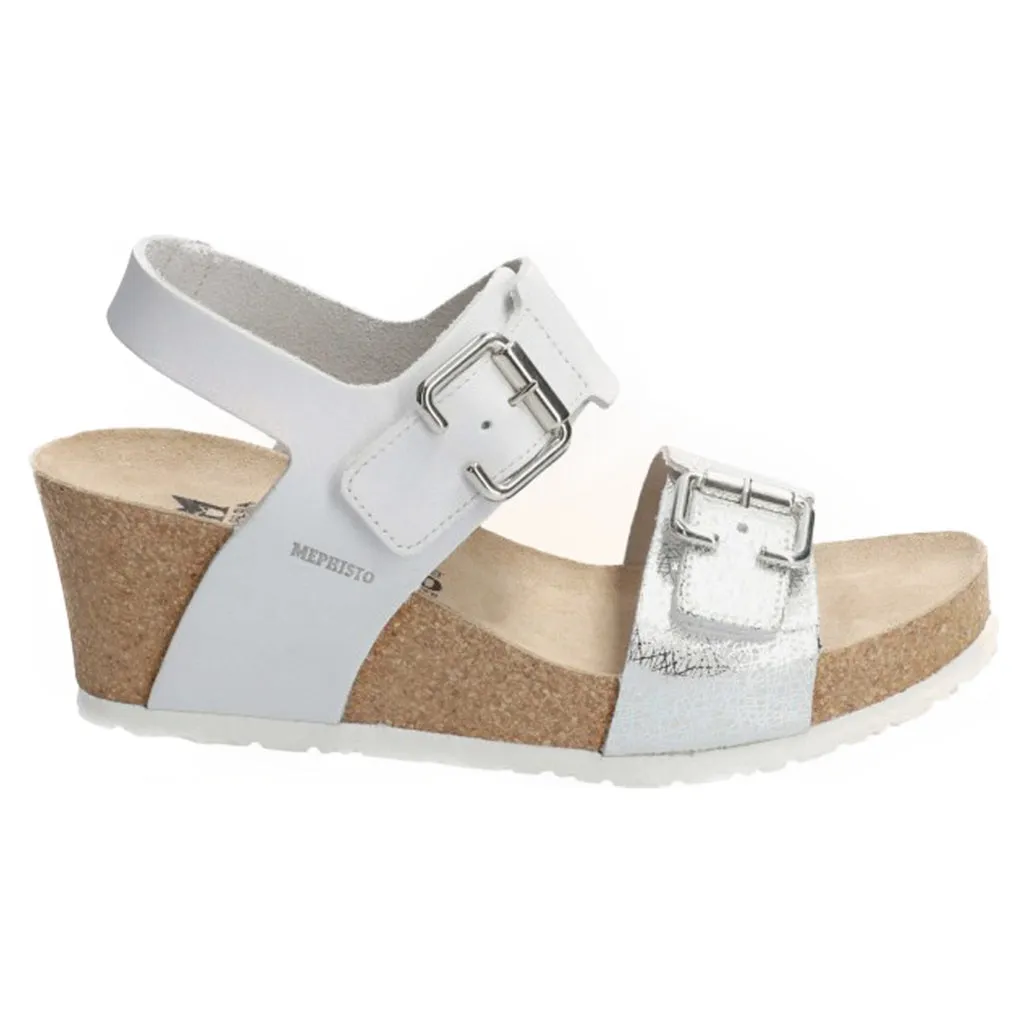 Mephisto Lissandra Full Grain Printed Leather Women's Wedge Sandals