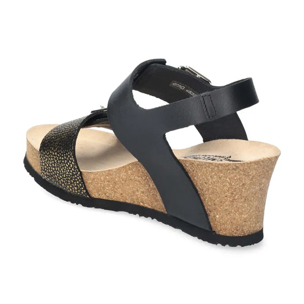 Mephisto Lissandra Full Grain Printed Leather Women's Wedge Sandals