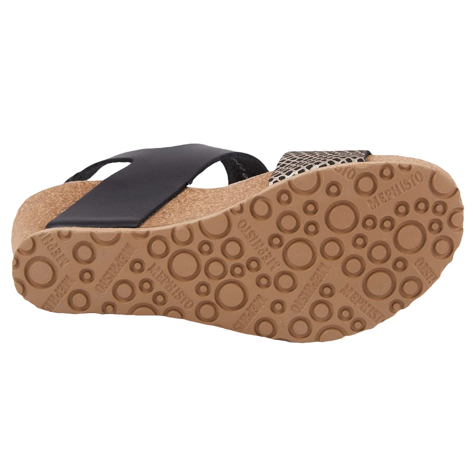 Mephisto Lissandra Full Grain Printed Leather Women's Wedge Sandals