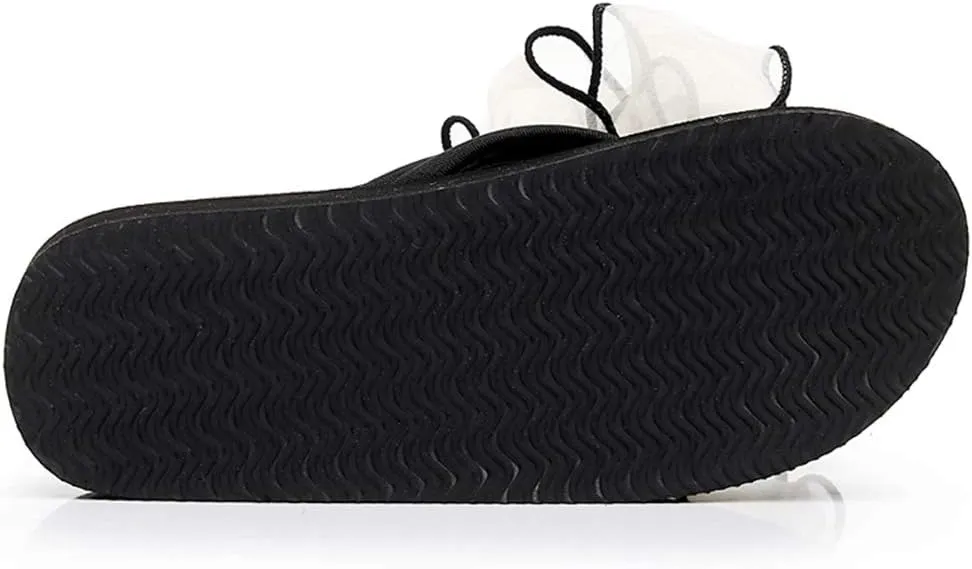 MIOKE Women's Bohemian Bowknot Flipflops Sandals Fashion Comfy Nonslip Platform Summer Beach Thong Sandal
