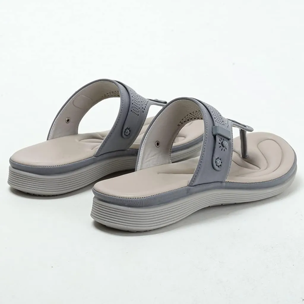 MIOKE Women's Sparkly Metallic Flat Flipflops Sandals Casual Slip On T-strap Platform Summer Beach Thong