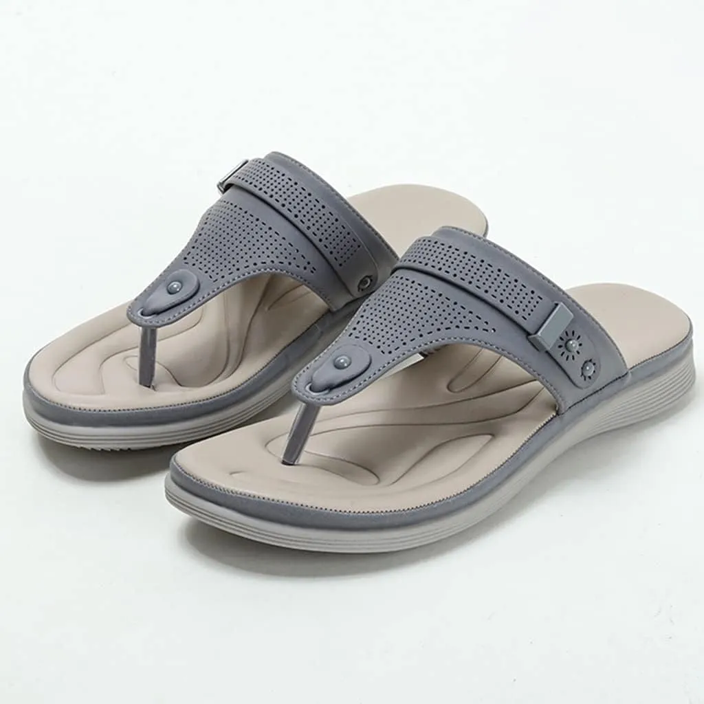 MIOKE Women's Sparkly Metallic Flat Flipflops Sandals Casual Slip On T-strap Platform Summer Beach Thong