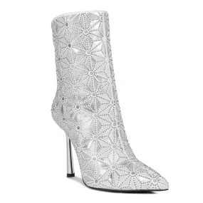 Mirror Embellished High Ankle Boots