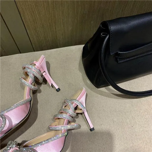 Princess Embellished Tie Up Heels