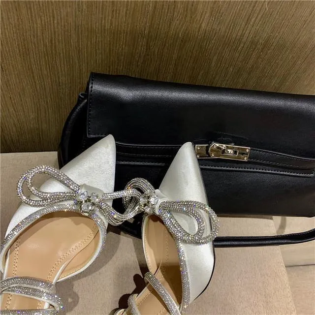 Princess Embellished Tie Up Heels