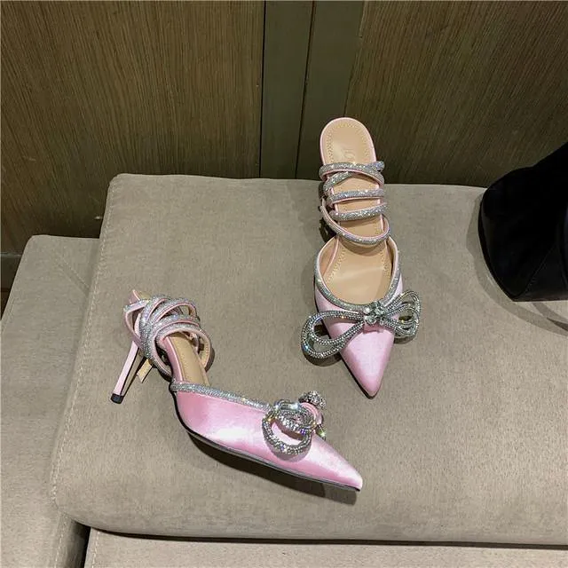 Princess Embellished Tie Up Heels