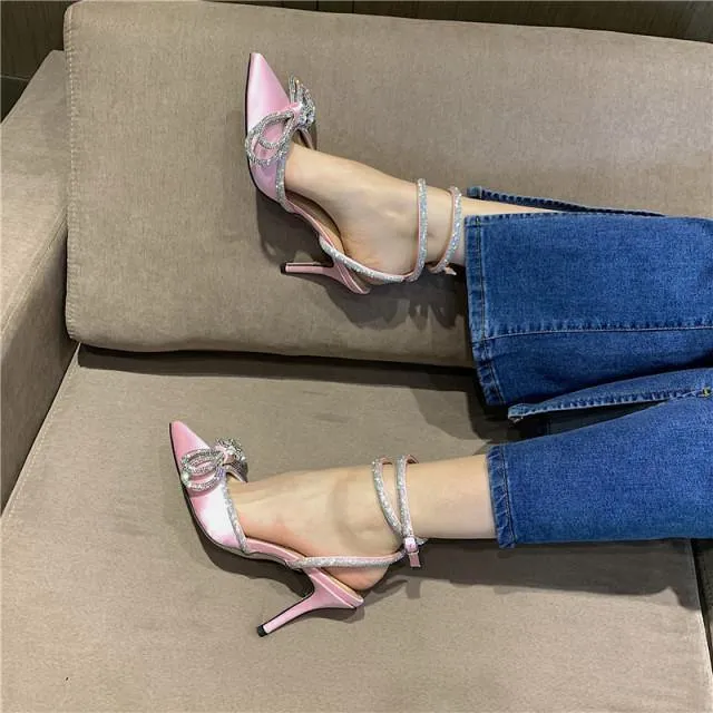 Princess Embellished Tie Up Heels